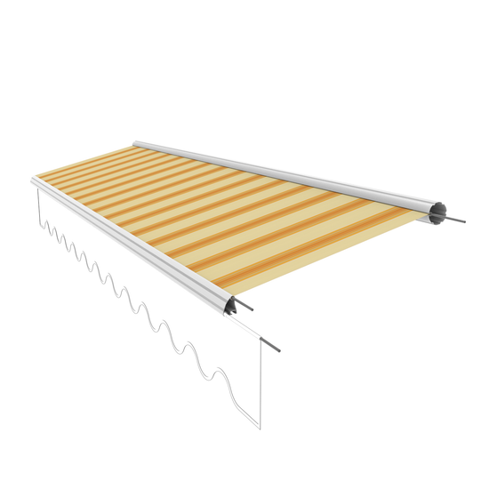 Markisentuch Ersatzstoff ohne Volant – 3,5x3 m, PU-beschichtet, 280 g/m² - Vana Deutschland Sunavo