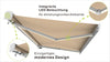 VANA Elektrische Vollkassettenmarkise 4x3 m Beige inkl. LED & Motor 1307EML - Vana Deutschland Sunavo