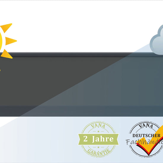 VANA Elektrische Vollkassettenmarkise Anthrazit LED & Motor 1307EML - Vana Deutschland Sunavo