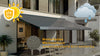 VANA Elektrische Solar-Vollkassettenmarkise Dunkelgrau RAL 7012 inkl. LED & Motor SP1308EMSL - Vana Deutschland Sunavo
