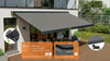 VANA Elektrische Solar-Vollkassettenmarkise Hellgrau RAL 7004 inkl. LED & Motor SP1308EMSL - Vana Deutschland Sunavo
