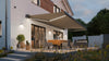VANA Elektrische Solar-Vollkassettenmarkise Hellgrau RAL 7004 inkl. LED & Motor SP1308EMSL - Vana Deutschland Sunavo