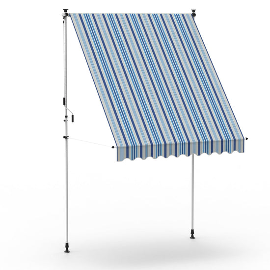 VANA Klemmmarkise 250x150cm Ohne Bohren Höhenverstellbar Weiß - Vana Deutschland Sunavo