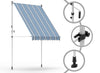 VANA Klemmmarkise 250x150cm Ohne Bohren Höhenverstellbar Weiß - Vana Deutschland Sunavo
