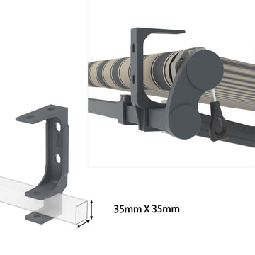 VANA Stahl Kombi-Halterung SPP059 – Wand- & Deckenmontage für Markisen (35mm / 40mm) - Vana Deutschland Sunavo