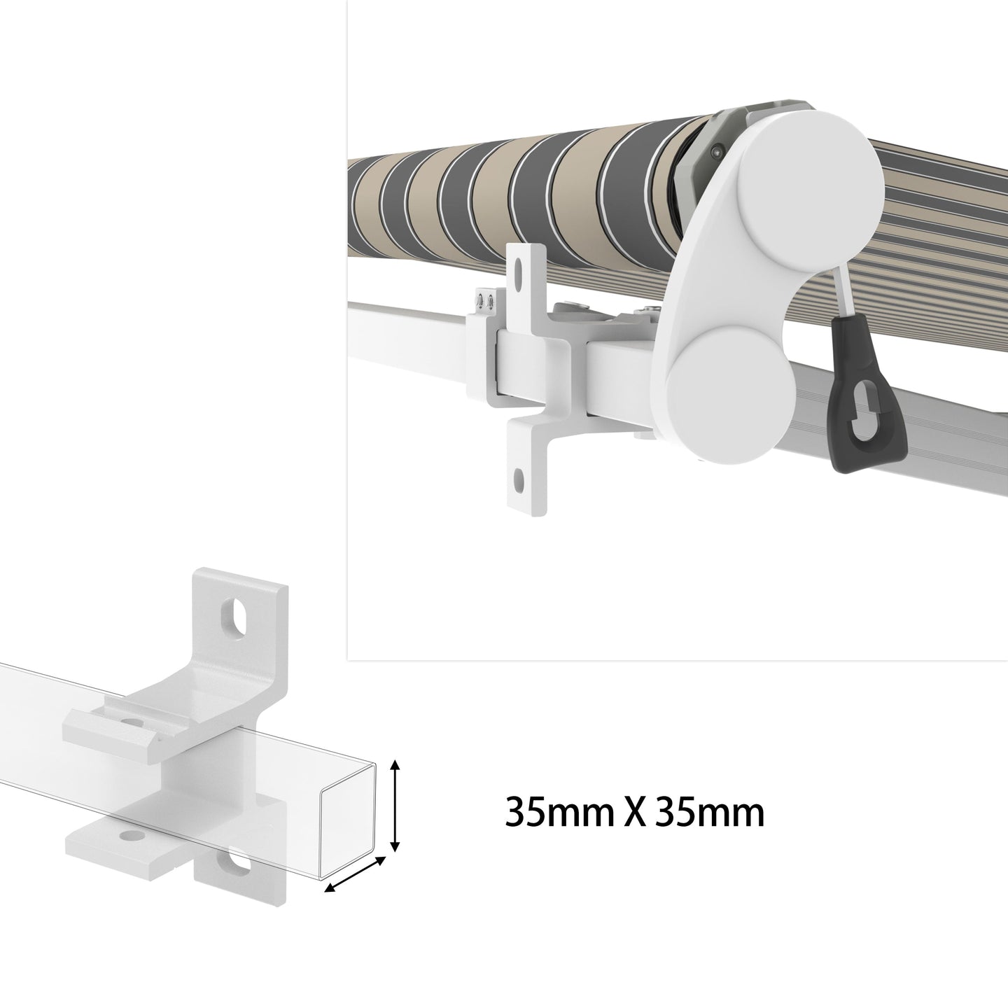 Markisen-Wandhalterung SPP058 – Aluminium Wandkonsole - Vana Deutschland