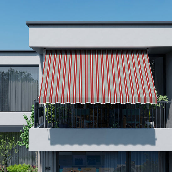 VANA Klemmmarkise 250x150cm Ohne Bohren Höhenverstellbar Weiß - Vana Deutschland Sunavo