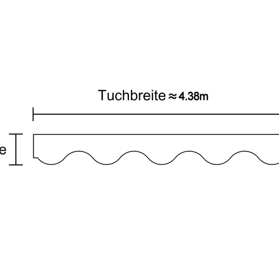 Markisen-Ersatzvolant – Für 4,5 m Markisen (438x21 cm), PU-beschichtet, 280 g/m² - Vana Deutschland Sunavo