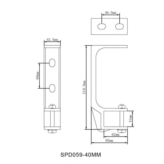 VANA Stahl Kombi-Halterung SPP059 – Wand- & Deckenmontage für Markisen (35mm / 40mm) - Vana Deutschland Sunavo