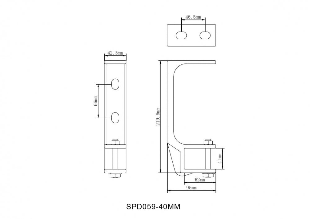 VANA Stahl Kombi-Halterung SPP059 – Wand- & Deckenmontage für Markisen (35mm / 40mm) - Vana Deutschland Sunavo