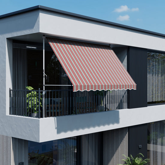 VANA Klemmmarkise 250x150cm Ohne Bohren Höhenverstellbar Weiß - Vana Deutschland Sunavo