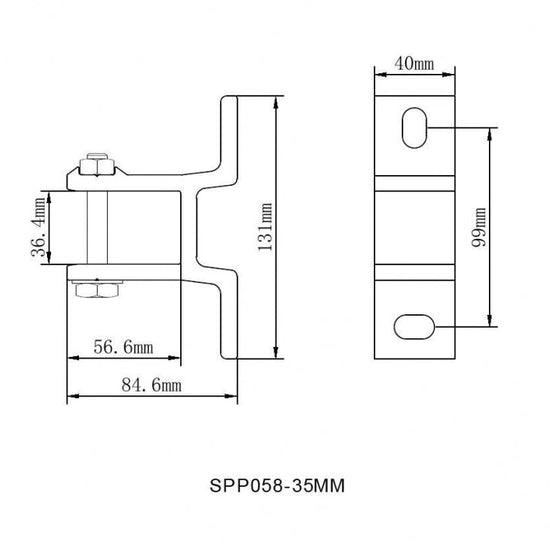 Markisen-Wandhalterung SPP058 – Aluminium Wandkonsole - Vana Deutschland Sunavo