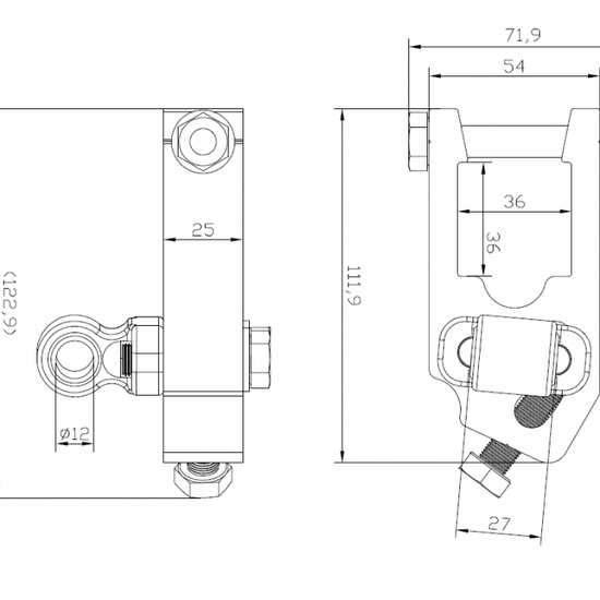 Armschulter Komponente Gelenkarmmarkise B35mm - Vana Deutschland Sunavo
