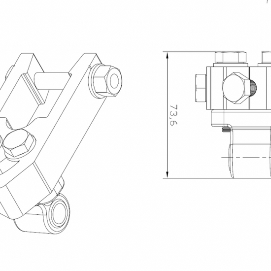 Armschulter Komponente Gelenkarmmarkise B35mm - Vana Deutschland Sunavo