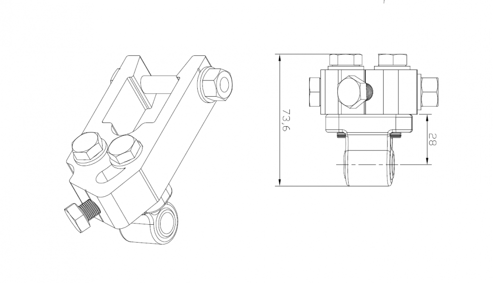 Armschulter Komponente Gelenkarmmarkise B35mm - Vana Deutschland Sunavo