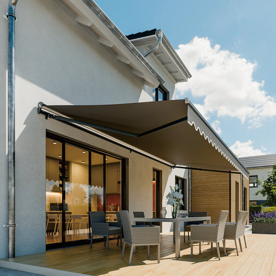 VANA Elektrische Halbkassettenmarkise Anthrazit LED & Motor SP1201EMLA - Vana Deutschland Sunavo