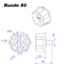 Markisenkapsel Wellenkapsel Runde Tuchrolle Achse 60 70 80 mm - Vana Deutschland Sunavo